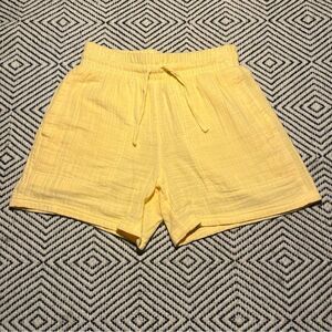 Columbia Orange 100% cotton gauze drawstring shorts size S spring summer